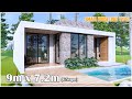 Beautiful Small House (Box Type) | 9m x 7.2m with swimming pool