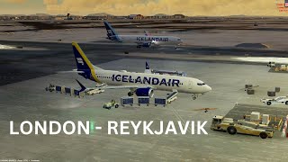 (P3DV5.4) Simulation Flight EGLL-BIKF Boeing 737 MAX 8
