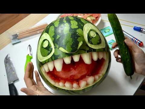 How to Carve Stitch from a Watermelon