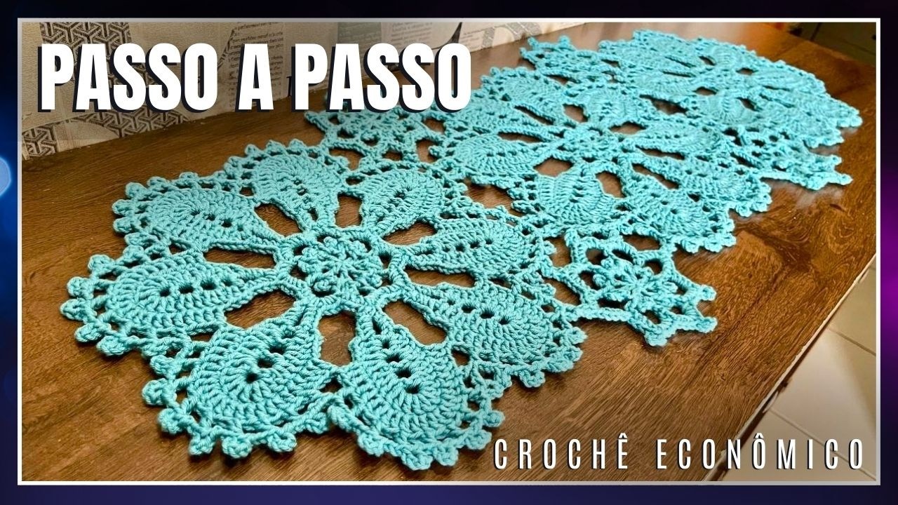 Пошаговая инструкция по вязанию крючком скатерти-дорожки | Ажурные цветы, легкие и нежные