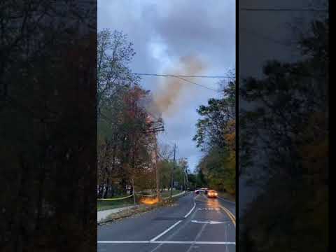 Video: Tree Limb Crashes Onto Wires On Route 306 Amid Gusty Winds After Storm