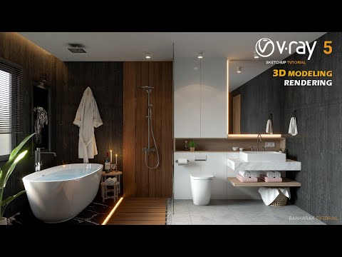 Bathroom interior Design | Vray 5 Sketchup interior  #29