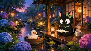 Write by lantern light while the hydrangeas drink the rain. 🌧️ Cozy Japanese Lo-fi Jazz for Study