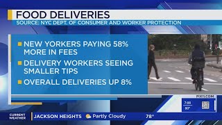 New Yorkers paying 58% more in food delivery fees than last year: officials