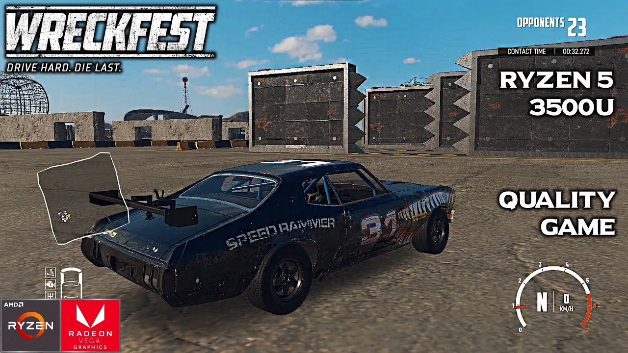 WRECKFEST ON RYZEN 5 3500U | 8GB RAM | VEGA 8 GRAPHICS | BENCHMARK