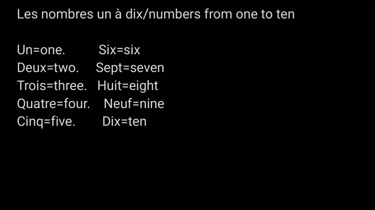 Counting from one to ten in French| Learn With Gursukh