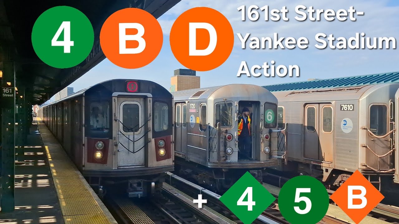 (4) (B) and (D) train action at 161 Street-Yankee Stadium 