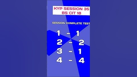 कौशल विकास #kyp  session 35 || Bs cit 18 Session Complete test #endtest