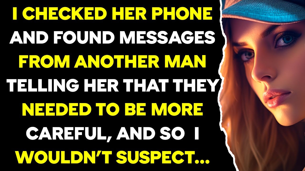 I checked her phone and found messages from another man telling her ...
