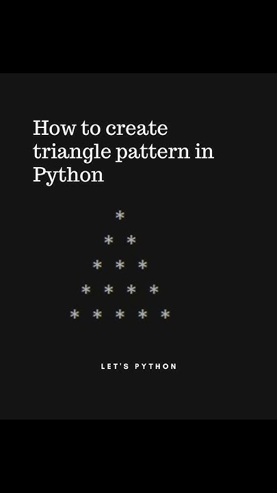How to create triangle pattern in Python | #shorts - YouTube