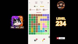 Meowdoku Level 234 walkthrough | full solution