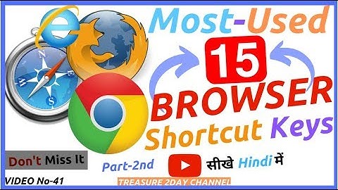GOOGLE CHROME SHORTCUT KEYS | BROWSER SHORTCUT KEYS EVERYONE SHOULD KNOW? |FIREFOX|INTERNET EXPLORER