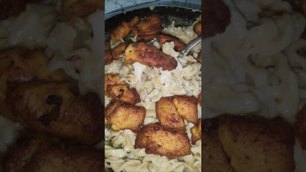 White sauce chicken pasta 🍝🤤#food #shortvideo #shorts #cooking #yummmmy  |Aysha's Vlogs|