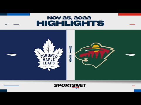 NHL Highlights | Maple Leafs vs. Wild - November 25, 2022