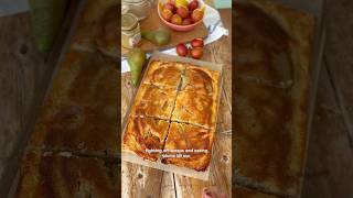 Upside Down Pear And Plum Cobbler