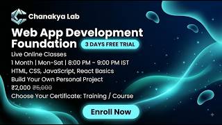 🔴 Live Web Dev Course Demo | HTML, CSS, JS & React | 3-Day Free Trial
