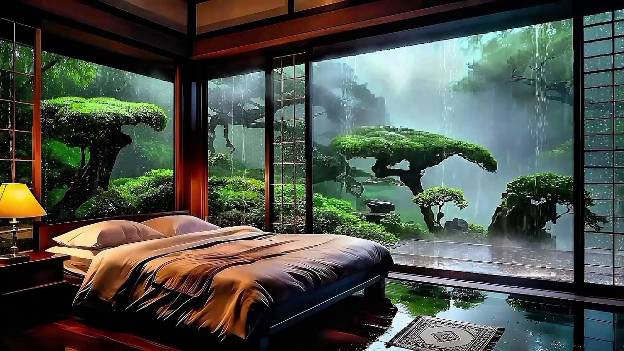 Instant Deep Sleep - Soft Relaxing Music + Rainstorm | Stress & Insomnia Aid