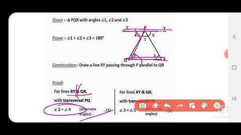 Class 9 maths | chapter-6 |lines &angles |theorem 6.7| sum of angles of a triangle is 180⁰ | very ea