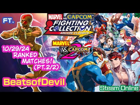 MvC2 Dhalsim & mixed tier Ranked matches (10/29/24 pt.2/2) Steam Online