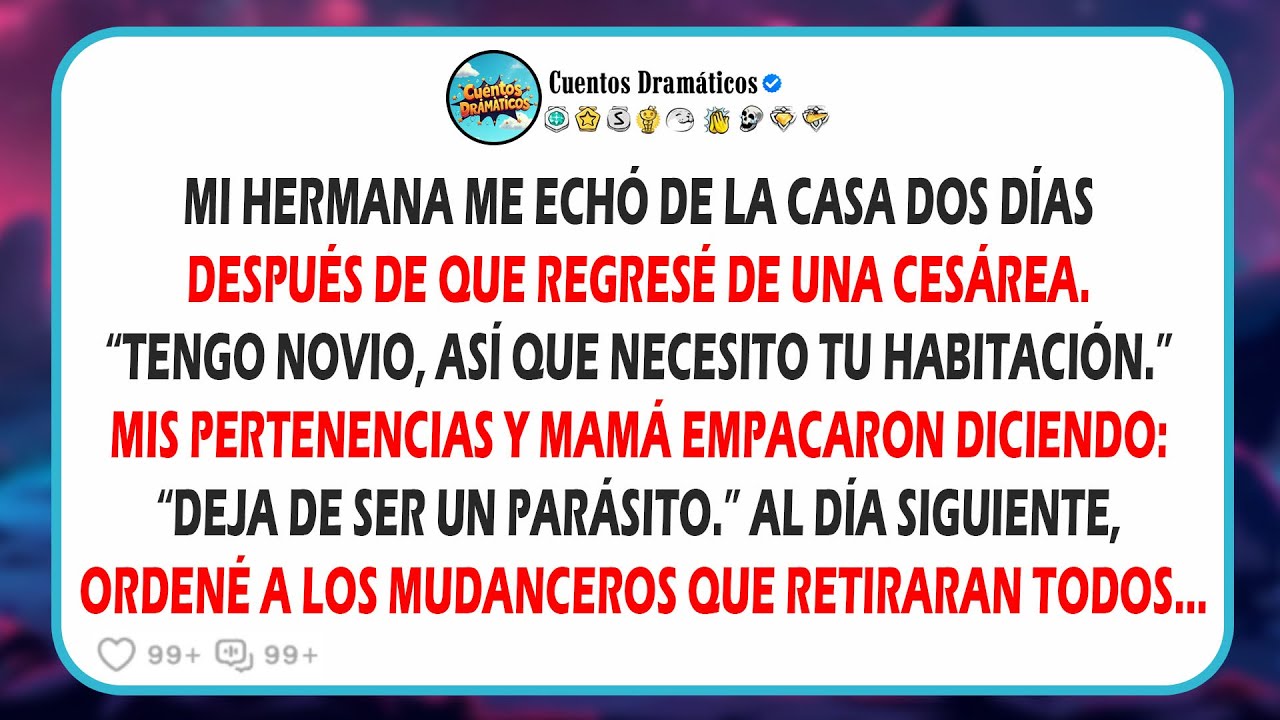 Моя сестра выгнала меня из дома через два дня после того, как я вернулась домой после кесарева се...