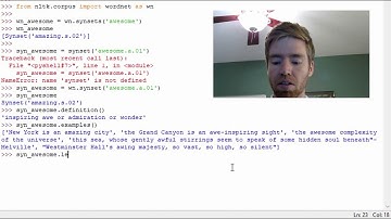 Ep 7 Python NLTK | Synset and Using Methods: Examples, Lemma_names, Definition