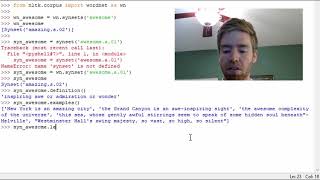 Ep 7 Python NLTK | Synset and Using Methods: Examples, Lemma_names, Definition
