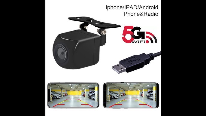 Wifi Wireless IP67 Waterproof Car Rear-view Camera For iOS / Android Black  