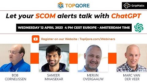 Webinar - Let your SCOM alerts talk with ChatGPT