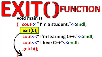 Exit Function in C++ Program | Study With Me | Class 12 ICS | National Book Foundation