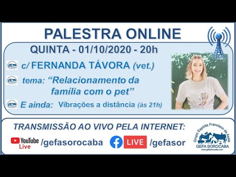 Assista: Bate-papo online - c/ FERNANDA T�?VORA (01/10/2020)