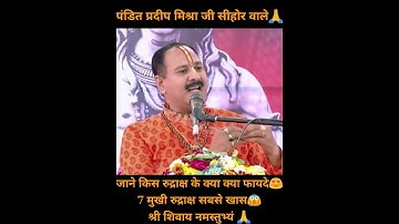 जाने किस रुद्राक्ष के क्या क्या फायदे😍7 मुखी रुद्राक्ष सबसे खास😱#panditpradeepmishraji #viralshorts