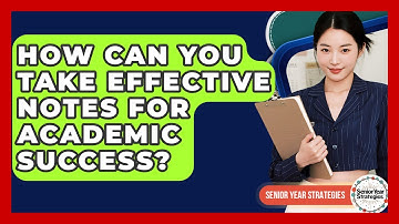 How Can You Take Effective Notes For Academic Success? - Senior Year Strategies
