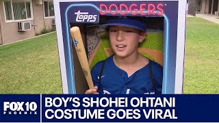 Boy goes viral for Shohei Ohtani costume