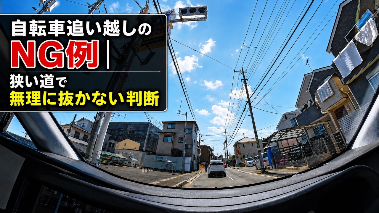 自転車追い越しのNG例