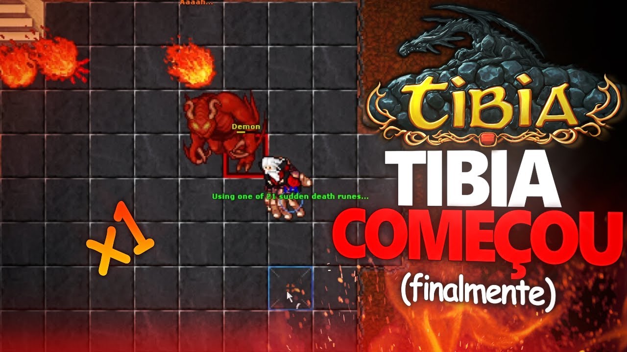 TIBIA COMEÇOU DE VERDADE! EU SOU INVENCÍVEL, IMPARÁVEL, O MELHOR!