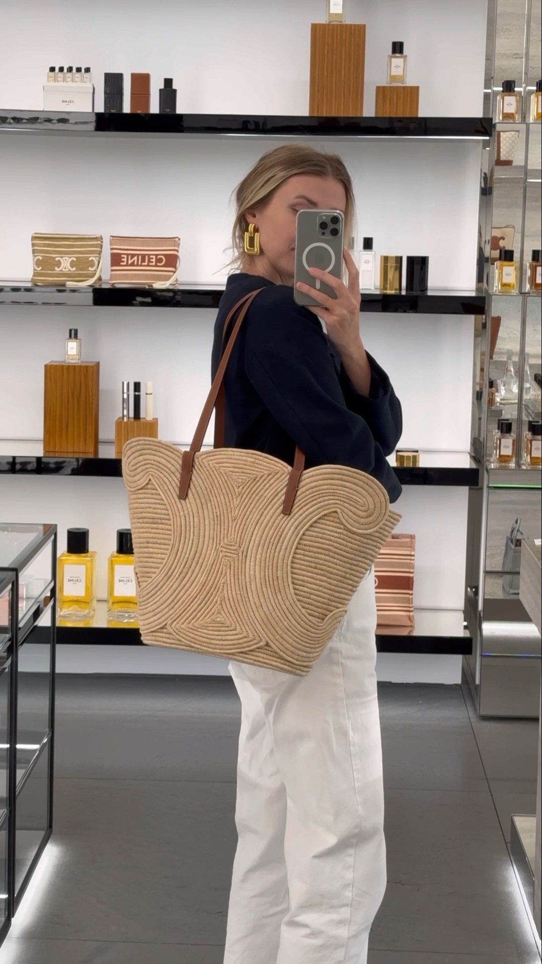 注目◇BRAIDED TRIOMPHE CLASSIC PANIER スモール バッグ◇ The stunning Celine classic Panier braided Triomphe tote bag