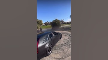 Man does crazy donut in Cadillac CTS V wagon #car #carlifestyle #carguys #cars #drift #trending