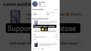 support karo please 🥺🙏 #freefire #gaming #shorts