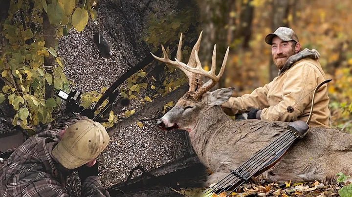 BIG Mature Buck at 7 Yards- Traditional Bow kill