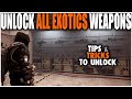 HOW TO UNLOCK ALL EXOTIC WEAPONS IN THE DIVISION 2 | TIPS AND TRICKS