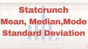 Video Tutorial - How to Use Statcrunch to find the mean, median, mode in a sample/population