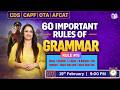 60 Grammar Rules | Many / Number / A Many.. Etc | Day-15 | CDS | OTA | AFCAT | CAPF Rani Ma'am