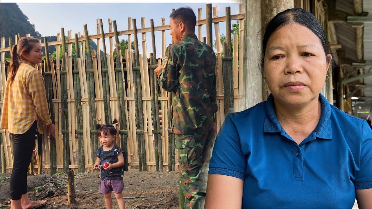Real life of 17 year old girl picking bananas to sell at market - Husband comes to help build farm