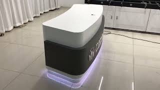 A radio station broadcasting table customized by a school.
