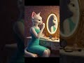 Cat doing make up herself to avoid Fee cat #aicat #cutecat #kitty #kitten #kittenstory #ytshorts