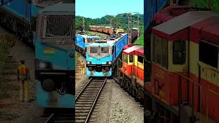TRAIN SIMULATOR GAME|🎯 WAG 128 LOCOMOTIVE CROSSING DIAMOND RAILROAD|| TRAIN GAME #train#traingame