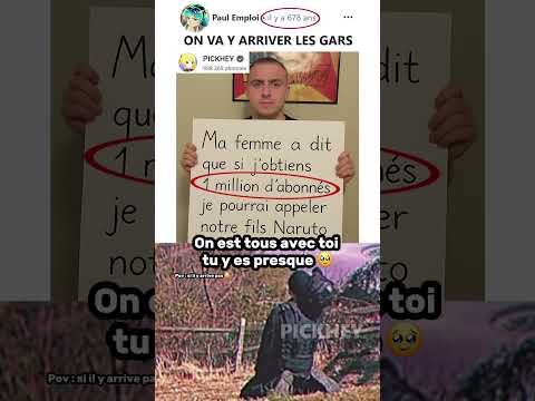A 1 million je pourrai appeler mon fils Naruto 🥹