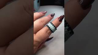 Колечки из бисера #кольцоизбисера #мозаичноеплетение #бисермиюки #ручнаяработа #handmade