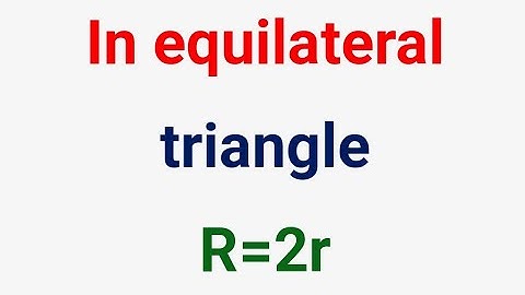 Prove  that, in an equilateral triangle, circumradius = double of incircumradius.