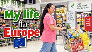 Real Life In Switzerland🇨🇭| €160 Grocery Shopping + €50 Indian Food Resimi